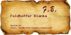 Feldhoffer Bianka névjegykártya