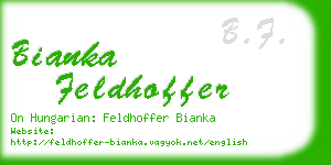 bianka feldhoffer business card